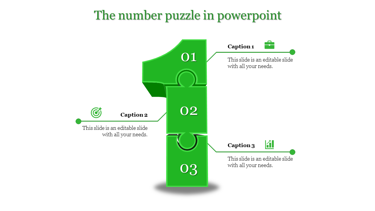 Editable puzzle in PowerPoint template and Google slides